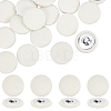 20Pcs Cloth with Aluminum Base Buttons BUTT-NB0001-77B-1