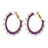 Glass Hoop Earrings EJEW-MZ00827-4