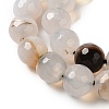 Dyed & Heated Natural Agate Beads Strands G-P539-D01-04-4