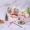 Christmas Wreath Acrlic & Glass Pendant Decorations PALLOY-GO00036-6