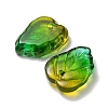 Autumn Theme Two-Tone Transparent Glass Charms GLAA-YW0001-53A-3