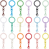 54Pcs 18 Styles Spray Painted Iron & Alloy Keychain Clasps FIND-SC0016-26-1