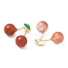 Natural Agate Fruit Pendants KK-B140-01G-2
