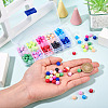200Pcs 10 Colors Forsted Glass Beads GLAA-TA0003-28-6