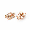 Rack Plating Brass Micro Pave Clear Cubic Zirconia Charms KK-T060-56-RS-3