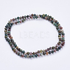 Natural Indian Agate Beaded Multi-use Necklaces/Wrap Bracelets X-NJEW-K095-A10-2