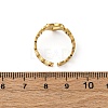 304 Stainless Steel with Rhinestone Adjustable Cuff Rings RJEW-Q020-16G-3
