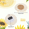 Flower Rattan Woven Shoe Decorations AJEW-WH0518-95-2