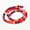 Natural Striped Agate/Banded Agate Bead Strands G-G962-8mm-06-2