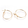 Brass Hoop Earrings EJEW-P160-03G-NF-2
