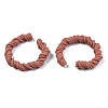 Polymer Clay Twist Rope Open Ring CLAY-N010-031-03-3