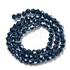 Opaque Solid Color Electroplate Glass Beads Strands EGLA-A039-P4mm-A09-2
