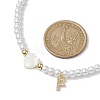 Brass Micro Pave Grade AAA Cubic Zirconia Letter Pendant Necklaces NJEW-JN04771-06-3