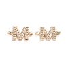 Brass Micro Pave Cubic Zirconia Letter Links ZIRC-I042-16G-M-1