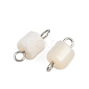 Natural Shell Square Connector Charms STAS-D378-23P-2