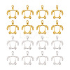 Craftdady 40Pcs 2 Colors Alloy Open Back Bezel Pendants FIND-CD0001-05-10