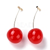 Lifelike Cherry Dangle Stud Earrings X-EJEW-F274-01D-2