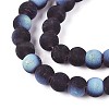Frosted Transparent Glass Beads Strands LS-GLAA-T032-T6mm-MBB03-3