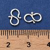 925 Sterling Silver S Shape Clasps STER-K177-07C-S-3