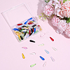130Pcs 13 Colors Baking Paint Transparent Glass Pendants FIND-SC0023-46A-6