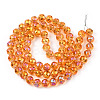 Electroplate Transparent Glass Beads Strands EGLA-N002-34C-C08-2