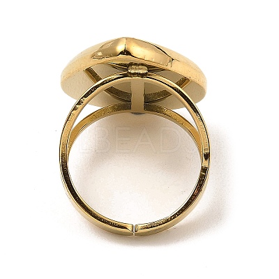 304 Stainless Steel Open Cuff Pad Ring Settings RJEW-Z018-40G-1