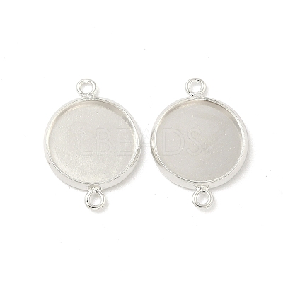 Flat Round Brass Connector Cabochon Settings KK-K414-13D-S-1