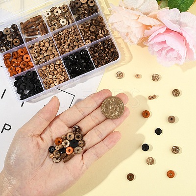 Dyed Natural Coconut Beads COCB-YW0001-01-1