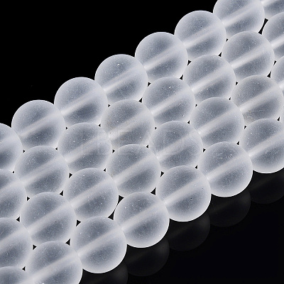 Transparent Glass Beads Strands GLAA-T032-T10mm-MD13-1