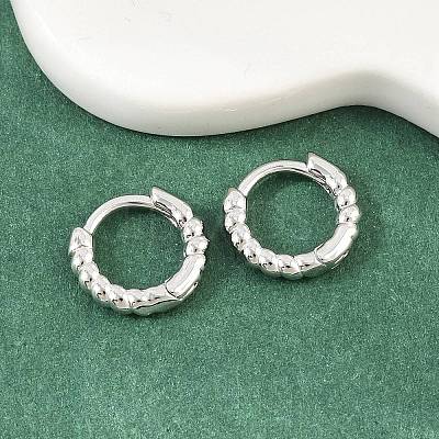 Brass Huggie Hoop Earrings KK-CBA8324-18E-P-1
