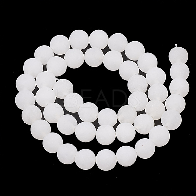 Natural White Jade Beads Strands G-T106-322-1