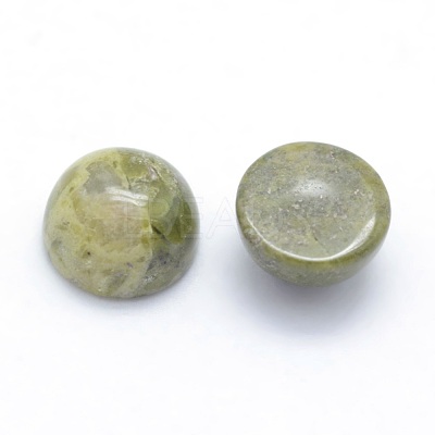 Natural Unakite Cabochons X-G-P393-R31-6mm-1