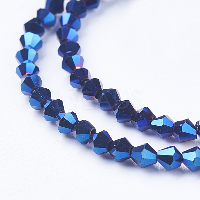 Electroplate Glass Beads Strands EGLA-J026-3mm-F18-1