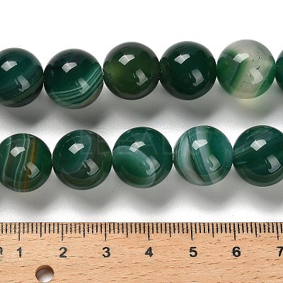 Dyed Natural Banded Agate Beads Strands G-G175-A07-01-1