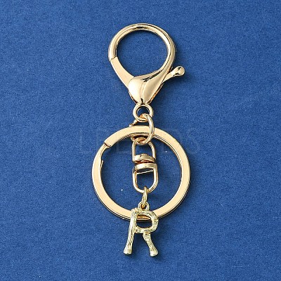 Alloy Initial Letter Charm Keychains KEYC-YW00006-18-1