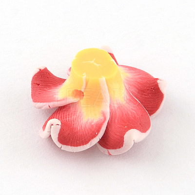 Handmade Polymer Clay 3D Flower Plumeria Beads CLAY-Q192-30mm-08-1