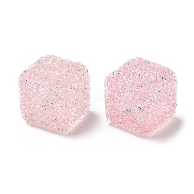 Drusy Cube Resin Rhinestone Beads RESI-C038-02D-1
