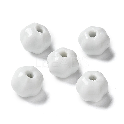 Vintage Porcelain Pumpkin Beads PORC-L080-H12-1