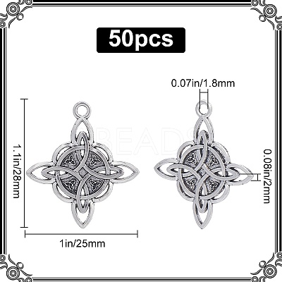 50Pcs Tibetan Style Alloy Pendants FIND-SC0007-81-1