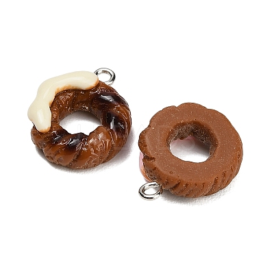 Opaque Resin Imitation Donut Pendants RE-CBAF169-06A-1