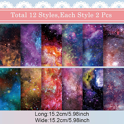 24 Sheets 12 Styles Scrapbook Paper Pads DIY-WH0304-989G-1