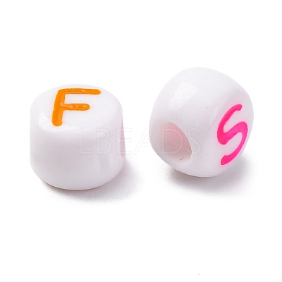 Opaque Acrylic Beads OACR-M020-01A-1