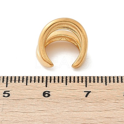 304 Stainless Steel Two-layer C-Shaped Cuff Earrings EJEW-M073-10G-1