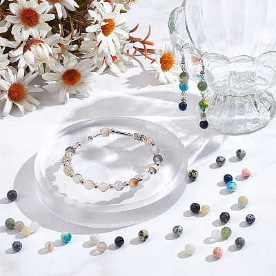 750Pcs 15 Styles Mixed  Gemstone Baeds G-NB0005-42A-1