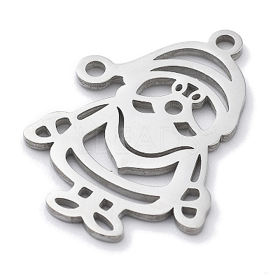 Christmas Theme Anti-Tarnish 304 Stainless Steel Pendants STAS-R003-04P-02-1