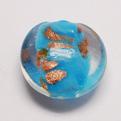 Handmade Gold Sand Lampwork Beads X-LAMP-S025-20mm-M-1