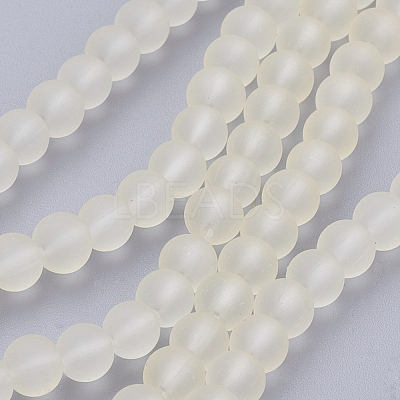 Baking Paint Transparent Glass Beads Strands X-GLAA-S031-6mm-23-1
