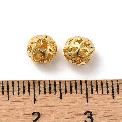 Brass Hollow Spacer Beads KK-P249-03C-G-1