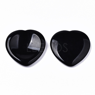 Natural Obsidian Thumb Worry Stone G-N0325-01Y-1