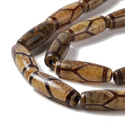 Tibetan Style dZi Beads Strands G-A024-01T-1